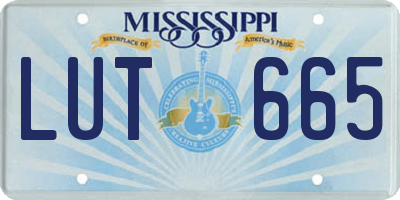 MS license plate LUT665