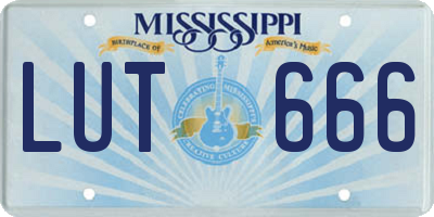 MS license plate LUT666