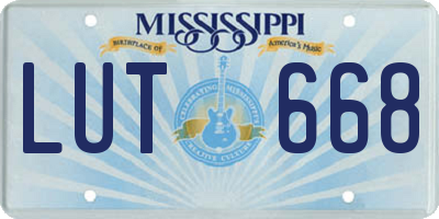 MS license plate LUT668