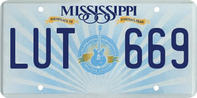 MS license plate LUT669