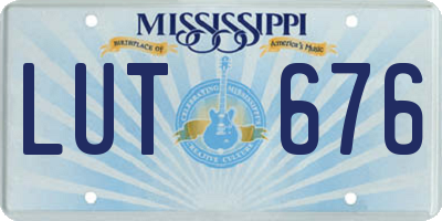 MS license plate LUT676