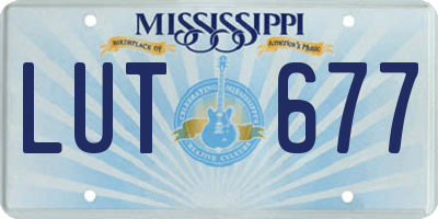 MS license plate LUT677