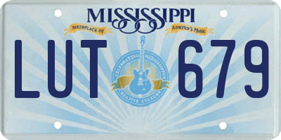 MS license plate LUT679
