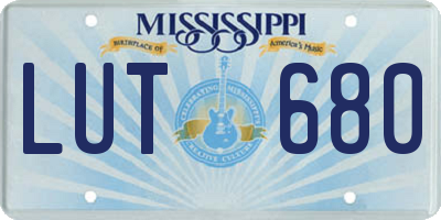 MS license plate LUT680