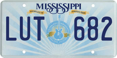 MS license plate LUT682