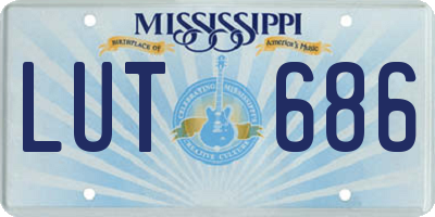MS license plate LUT686