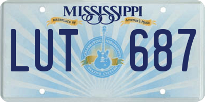 MS license plate LUT687