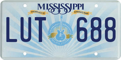 MS license plate LUT688