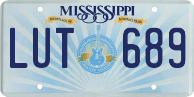 MS license plate LUT689