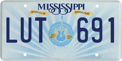 MS license plate LUT691