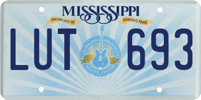 MS license plate LUT693