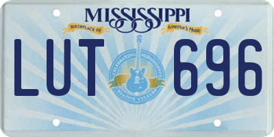 MS license plate LUT696