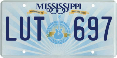 MS license plate LUT697