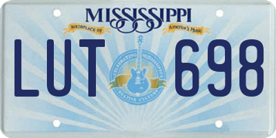 MS license plate LUT698