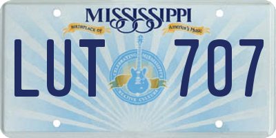 MS license plate LUT707