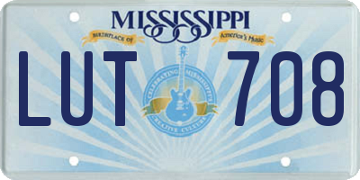 MS license plate LUT708