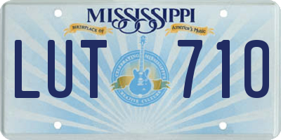 MS license plate LUT710