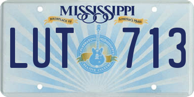 MS license plate LUT713
