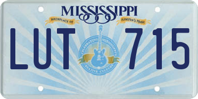 MS license plate LUT715