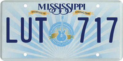 MS license plate LUT717