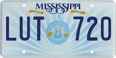 MS license plate LUT720
