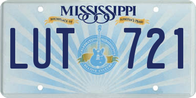 MS license plate LUT721