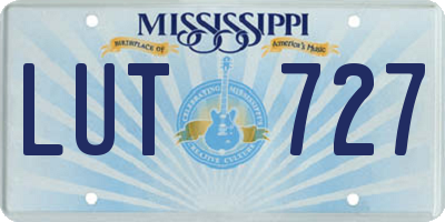 MS license plate LUT727