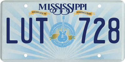 MS license plate LUT728