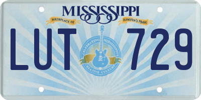 MS license plate LUT729