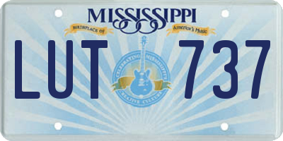 MS license plate LUT737