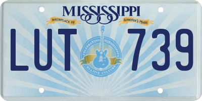 MS license plate LUT739