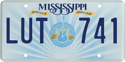 MS license plate LUT741