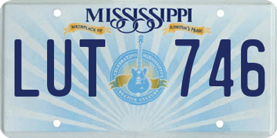 MS license plate LUT746