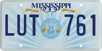 MS license plate LUT761