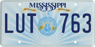 MS license plate LUT763