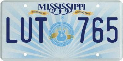 MS license plate LUT765