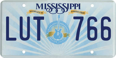 MS license plate LUT766