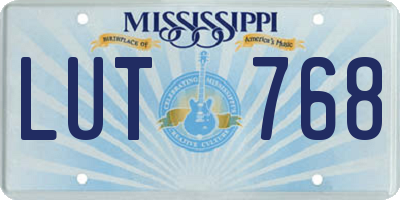 MS license plate LUT768