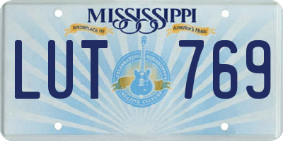 MS license plate LUT769
