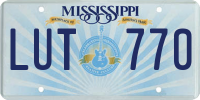 MS license plate LUT770