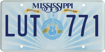 MS license plate LUT771