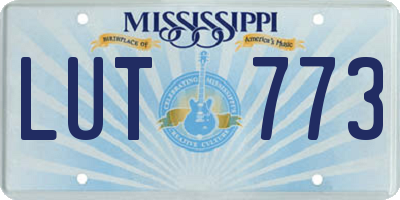 MS license plate LUT773