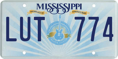 MS license plate LUT774