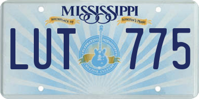 MS license plate LUT775