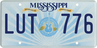MS license plate LUT776
