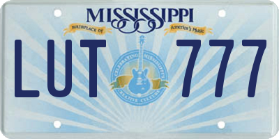 MS license plate LUT777