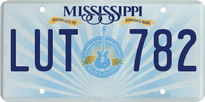 MS license plate LUT782