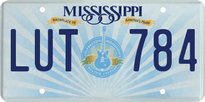 MS license plate LUT784
