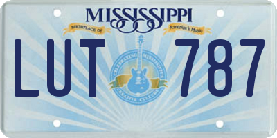 MS license plate LUT787