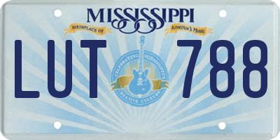MS license plate LUT788